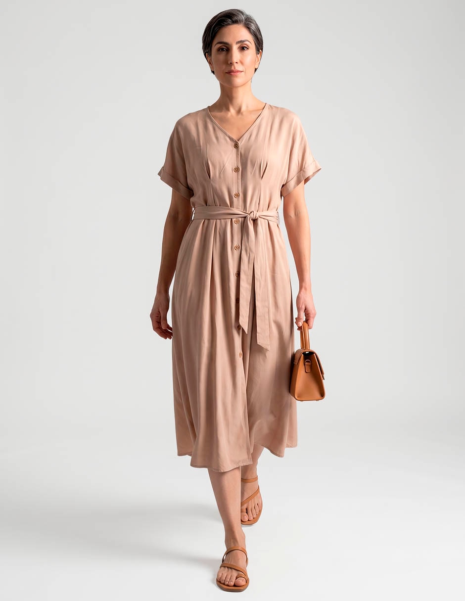 Vestido midi casual lieb para mujer