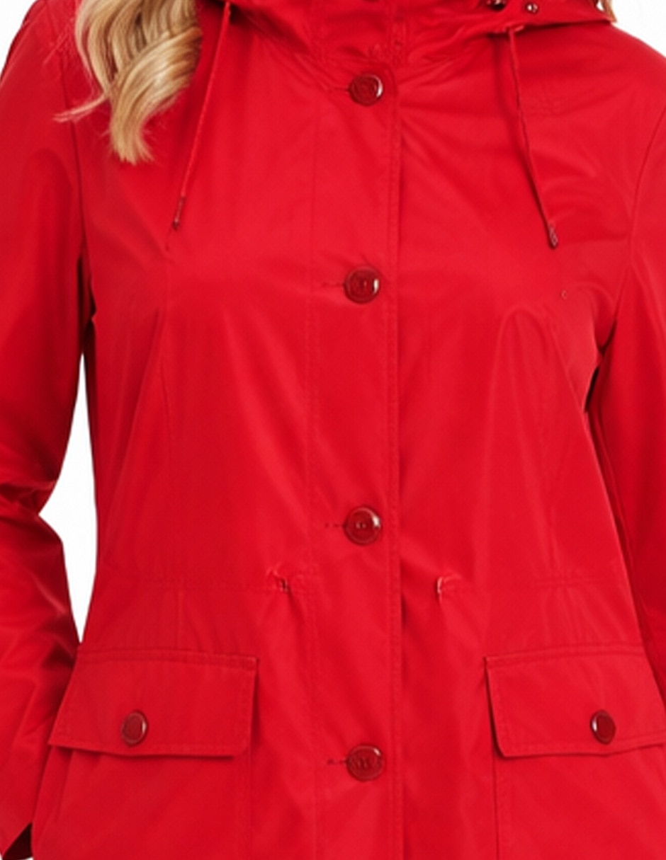 Gabardina resistente al agua con capucha Shyla para mujer
