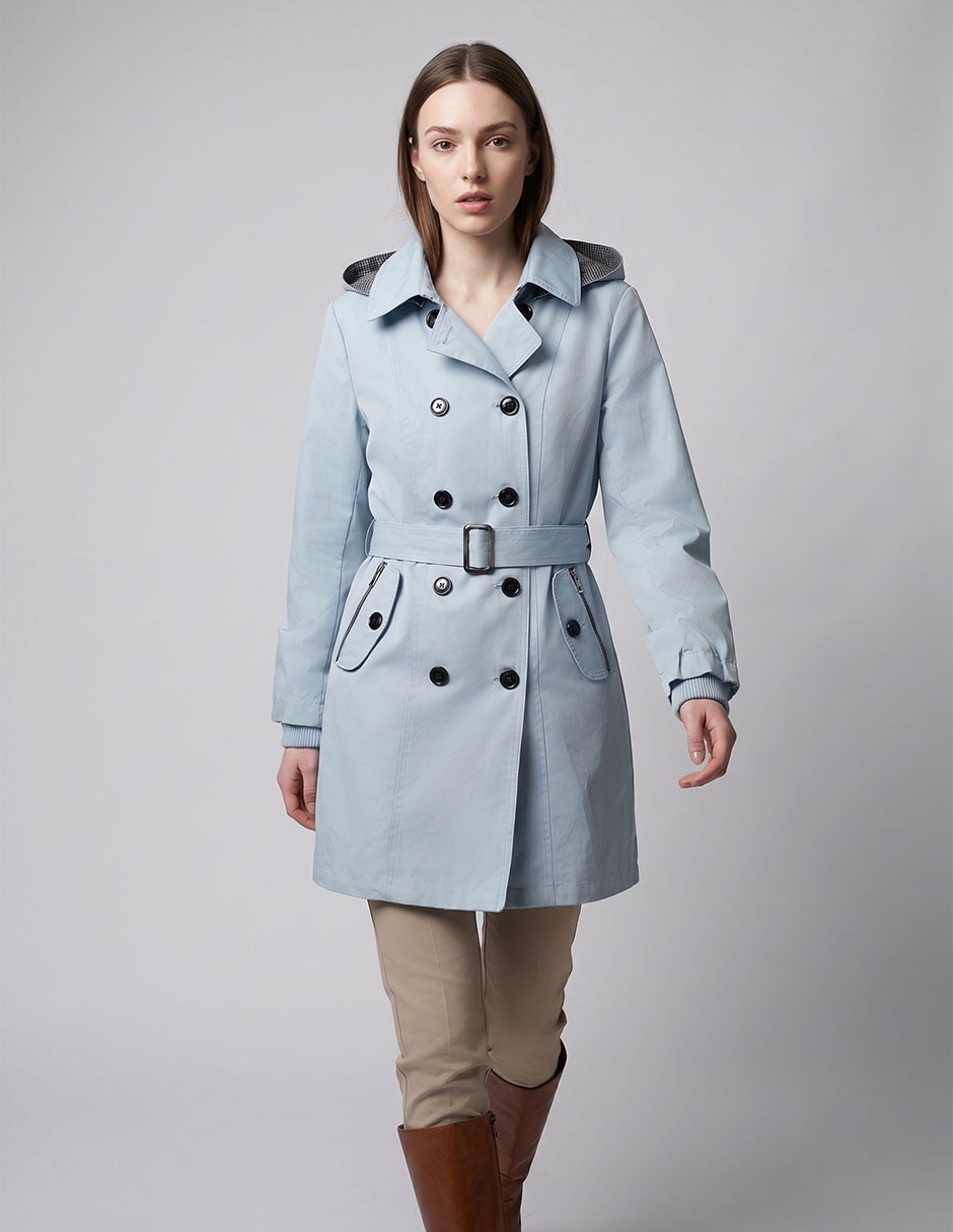Gabardina No Con Capucha Para Mujer