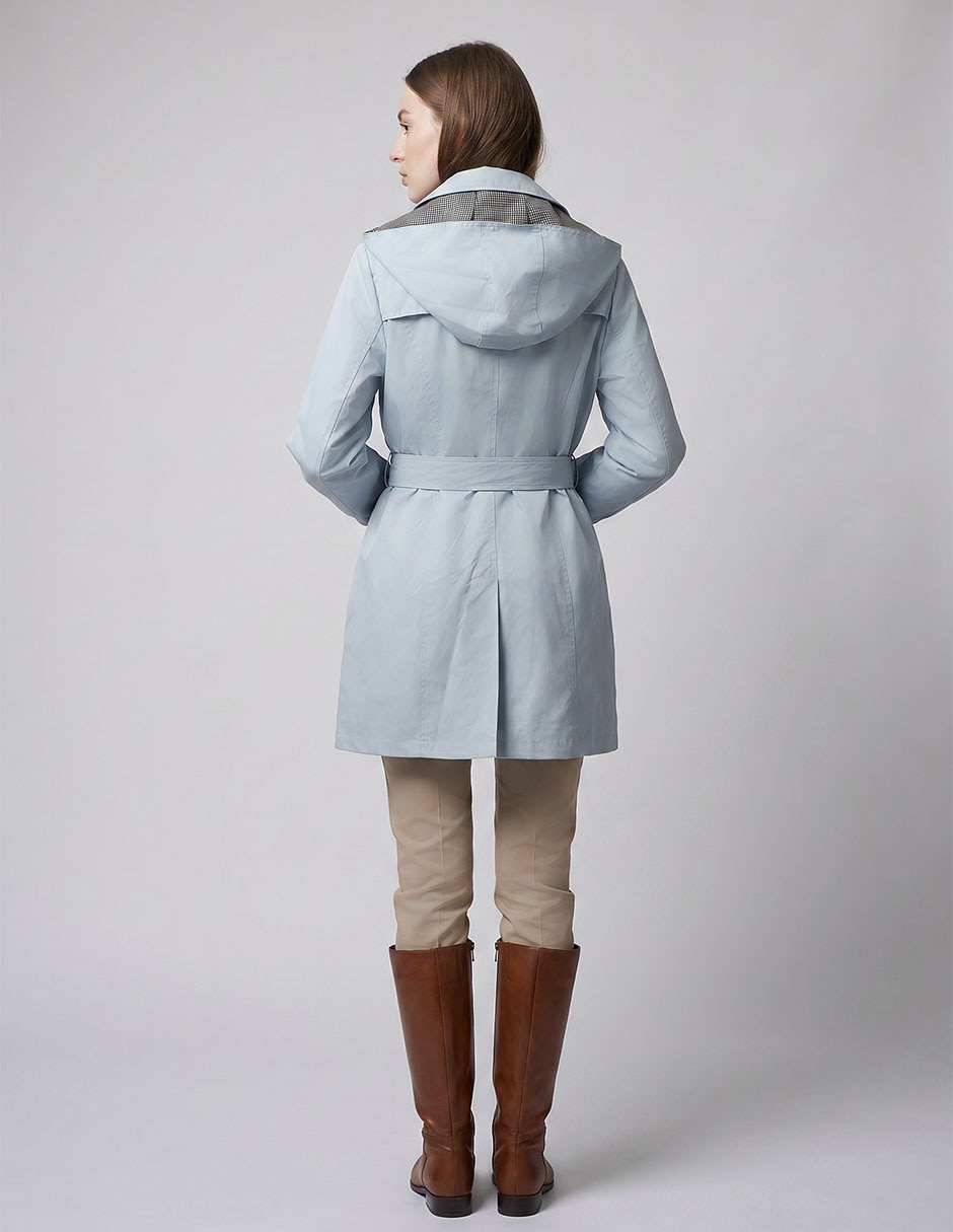 Gabardina No Con Capucha Davinchy Para Mujer