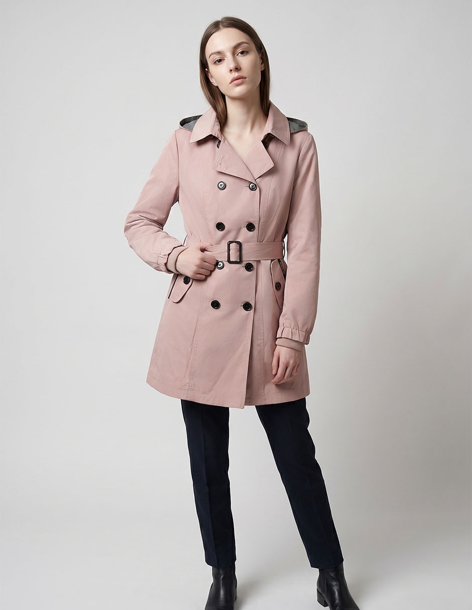 Gabardina No Con Capucha Para Mujer 1