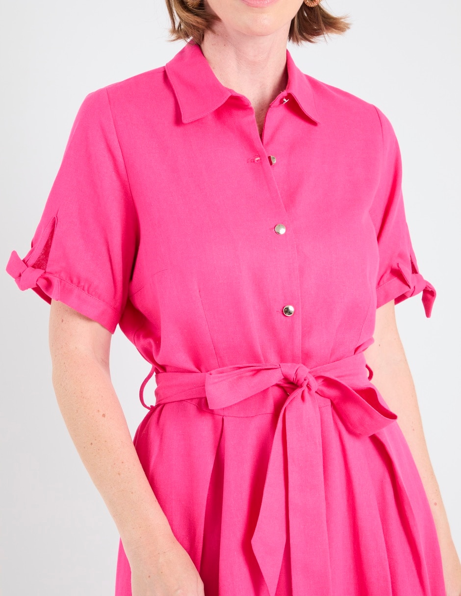 Vestido manga regular para mujer 4