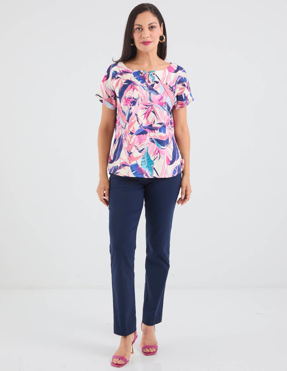 Blusa delirium manga corta para mujer