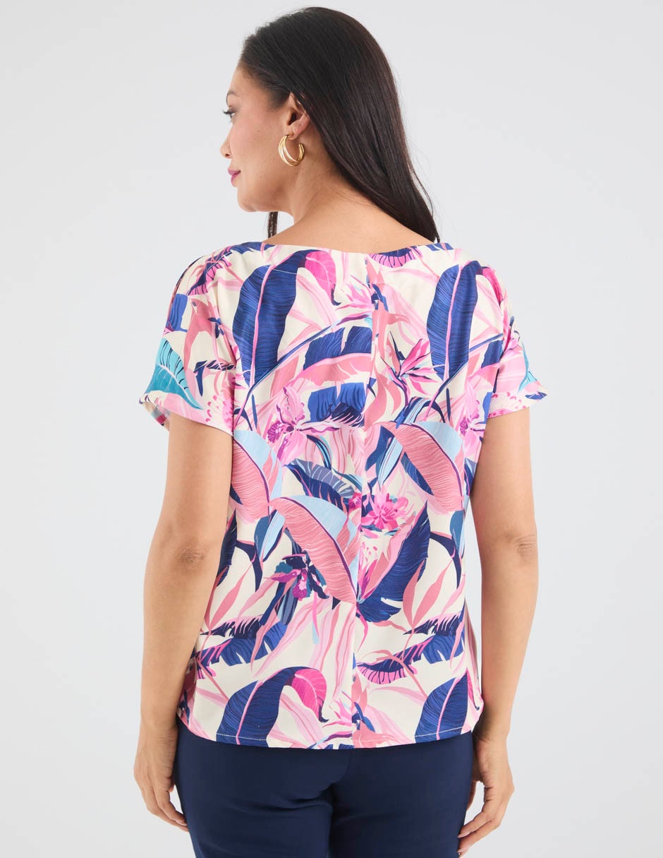 Blusa delirium manga corta para mujer