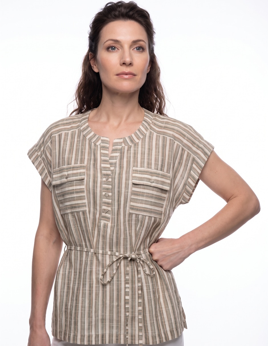 Blusa manga corta para mujer