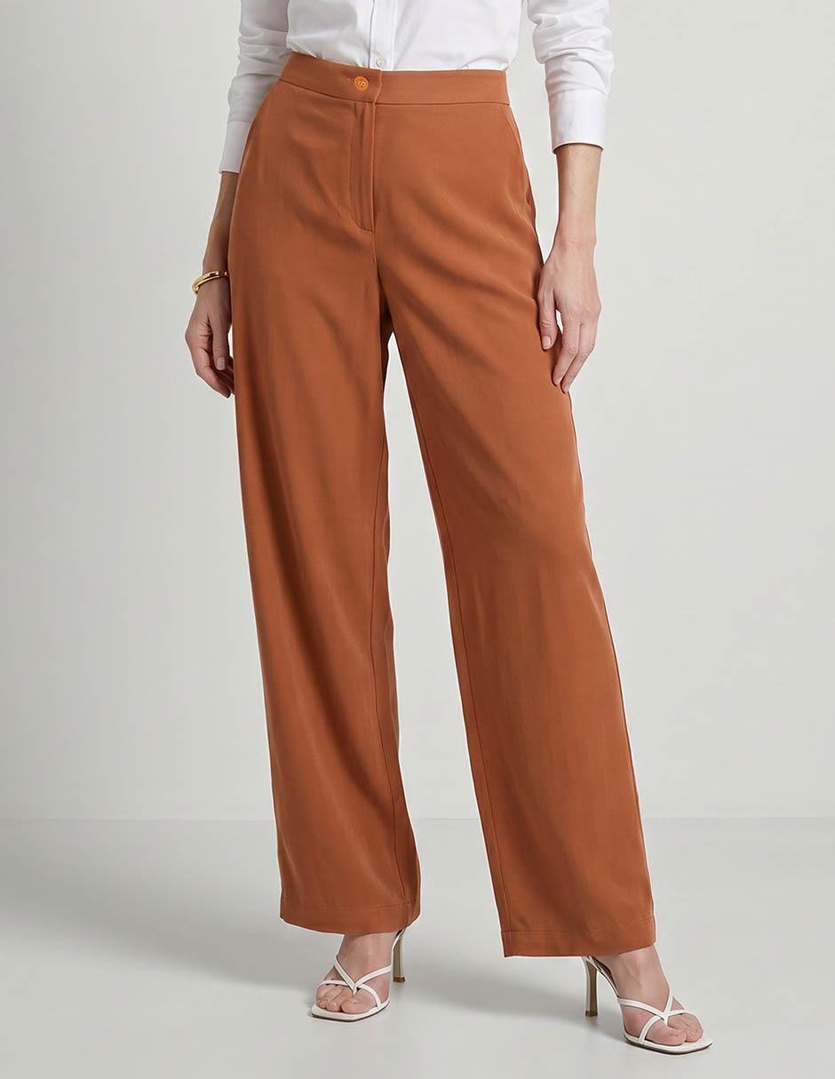Pantalón de vestir wide leg para mujer