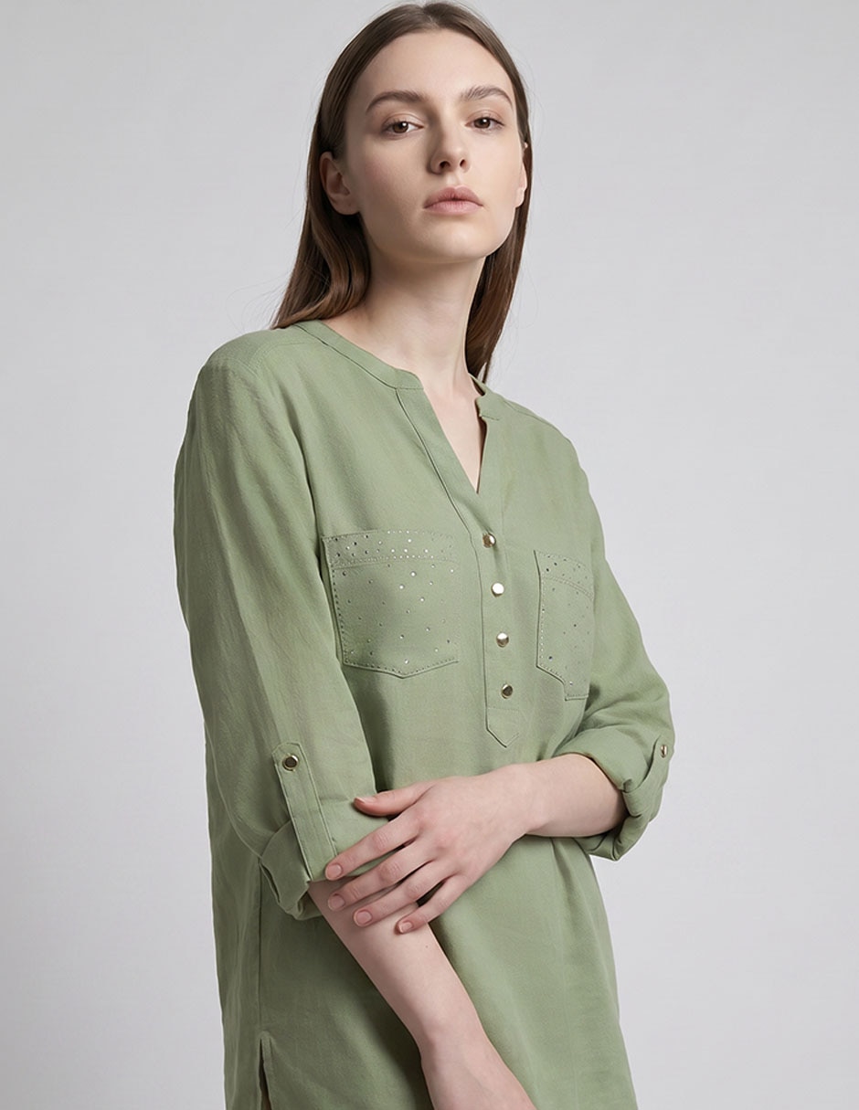 Blusa delirium manga 3/4 para mujer 3