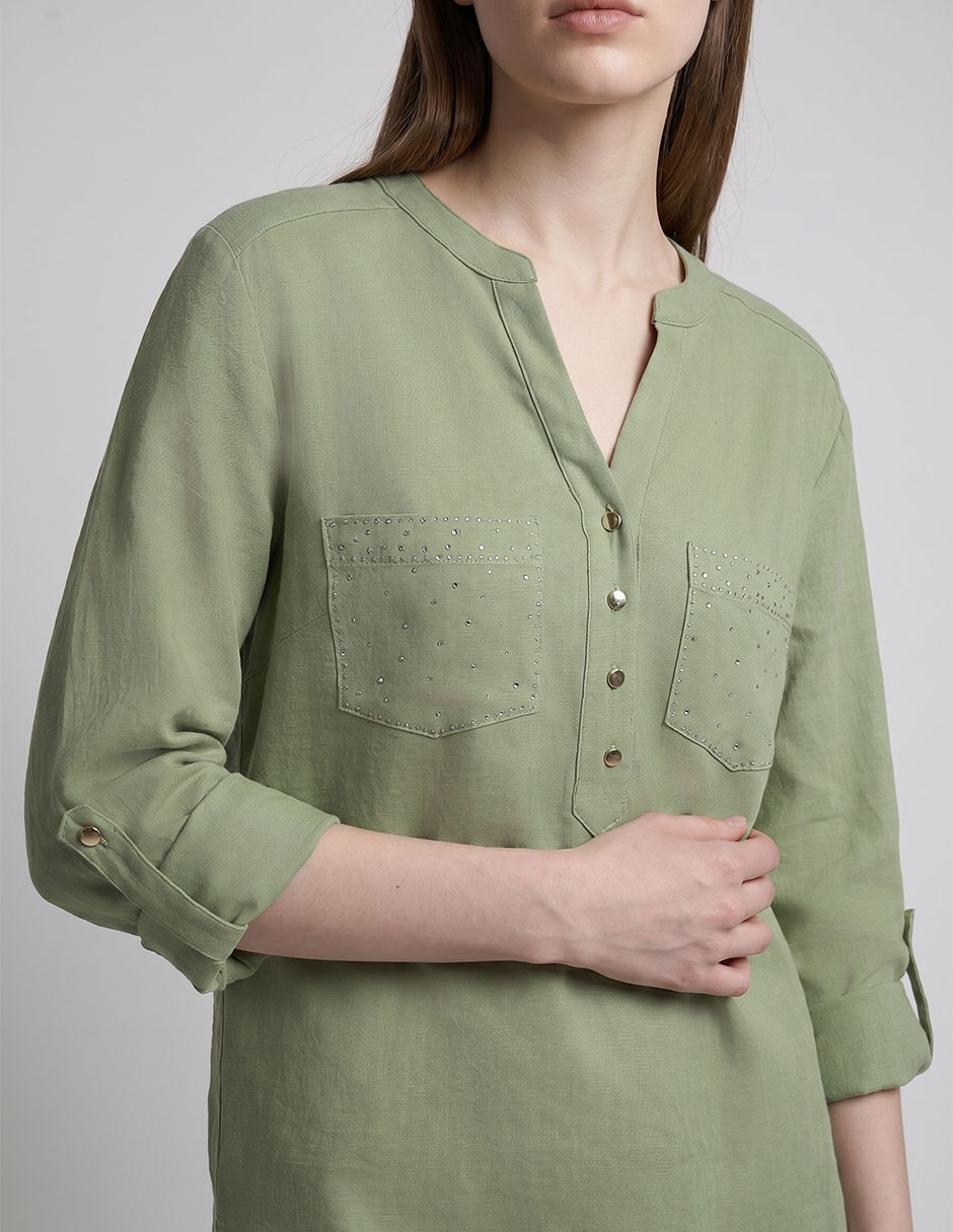 Blusa delirium manga 3/4 para mujer 4