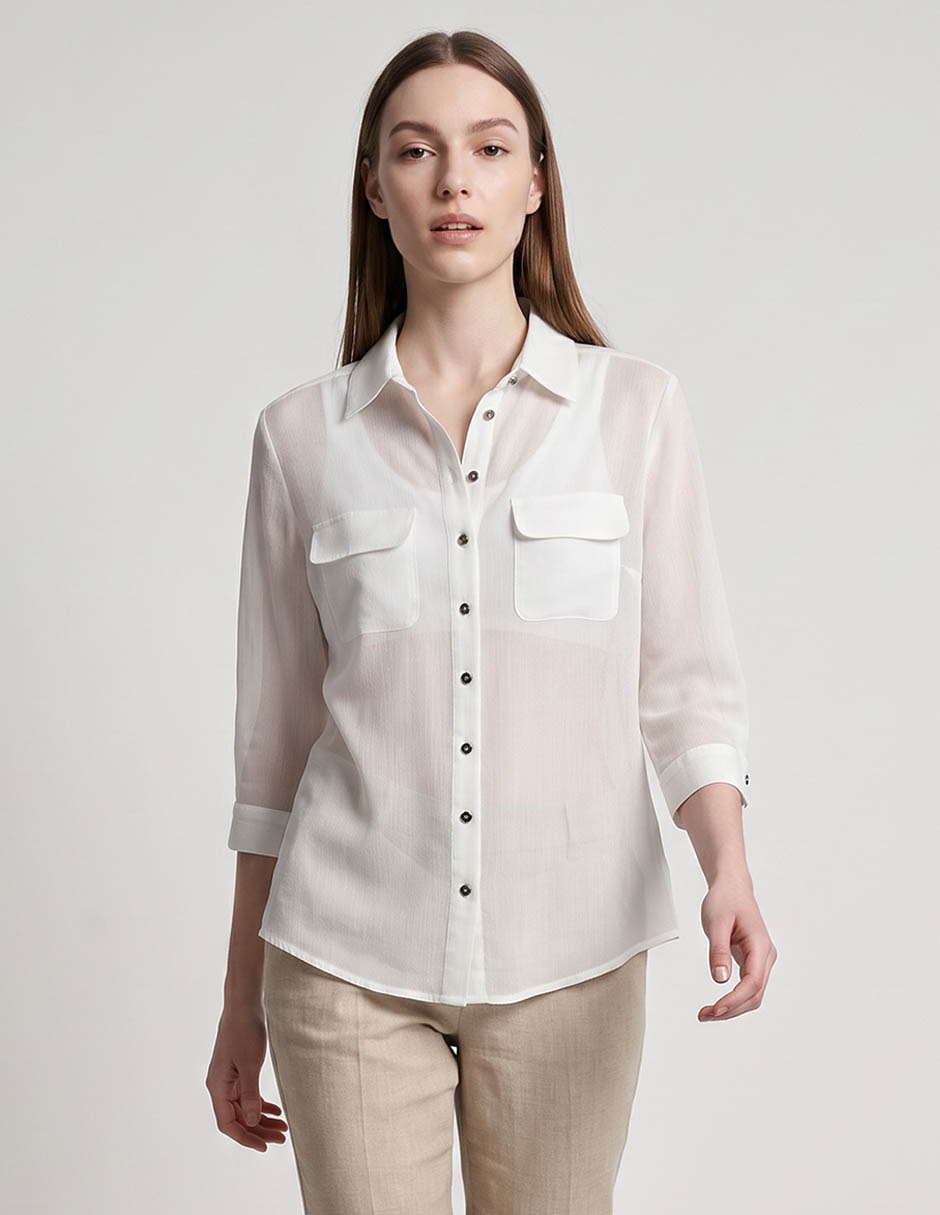Blusa manga 3/4 para mujer Blusa manga 3/4 para mujer