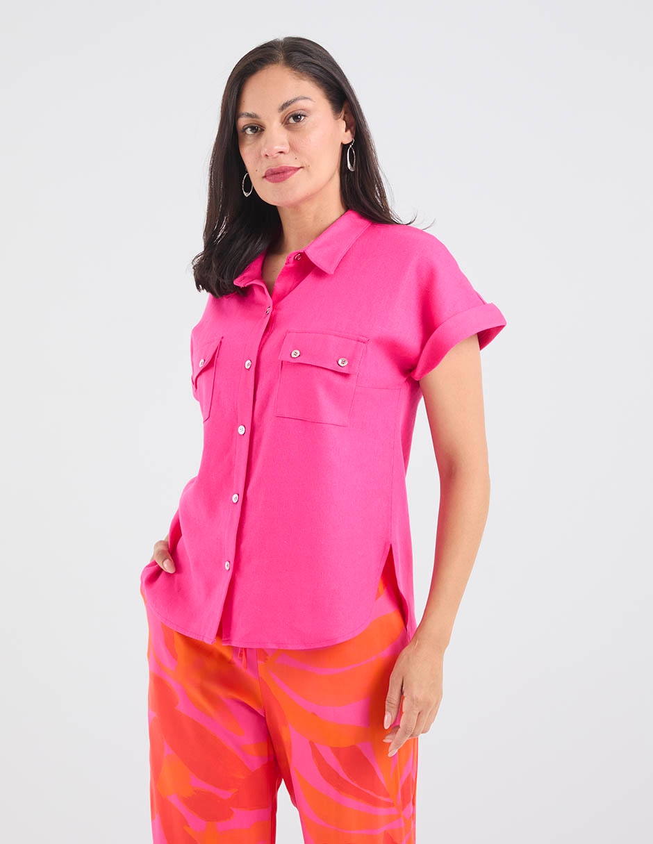 Blusa manga corta para mujer