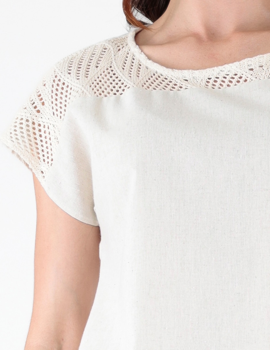 Blusa manga corta para mujer 4