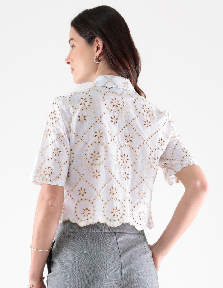 Blusa manga corta para mujer 2