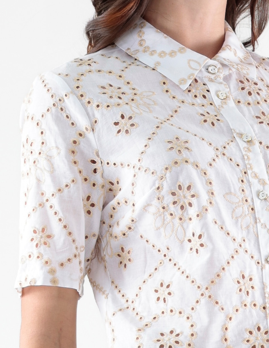 Blusa manga corta para mujer 4