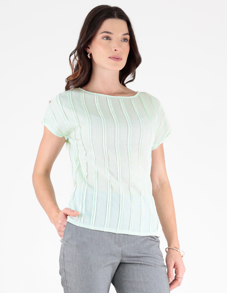 Blusa manga corta para mujer
