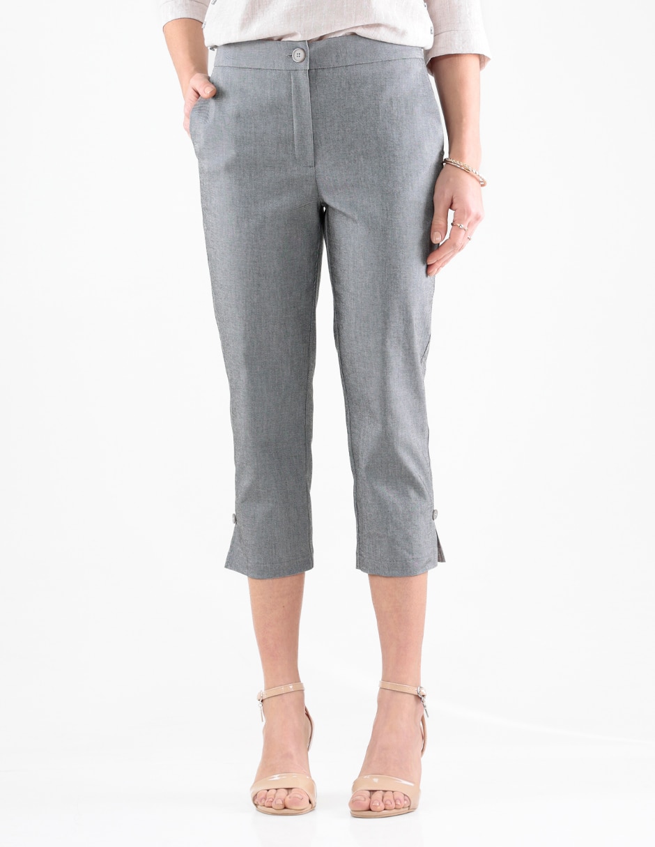 Pantalón capri regular para mujer