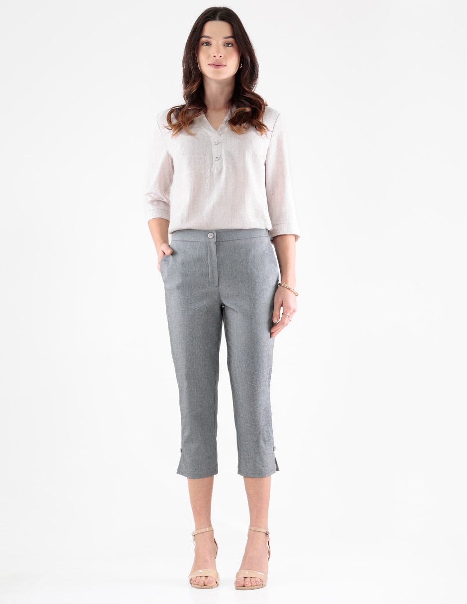 Pantalón capri regular para mujer 3