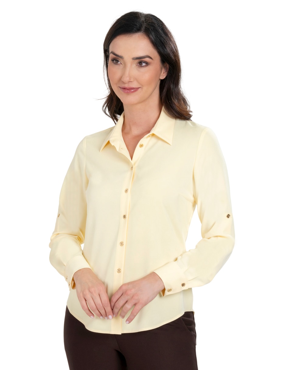 Blusa camisera manga larga para mujer Blusa camisera manga larga para mujer