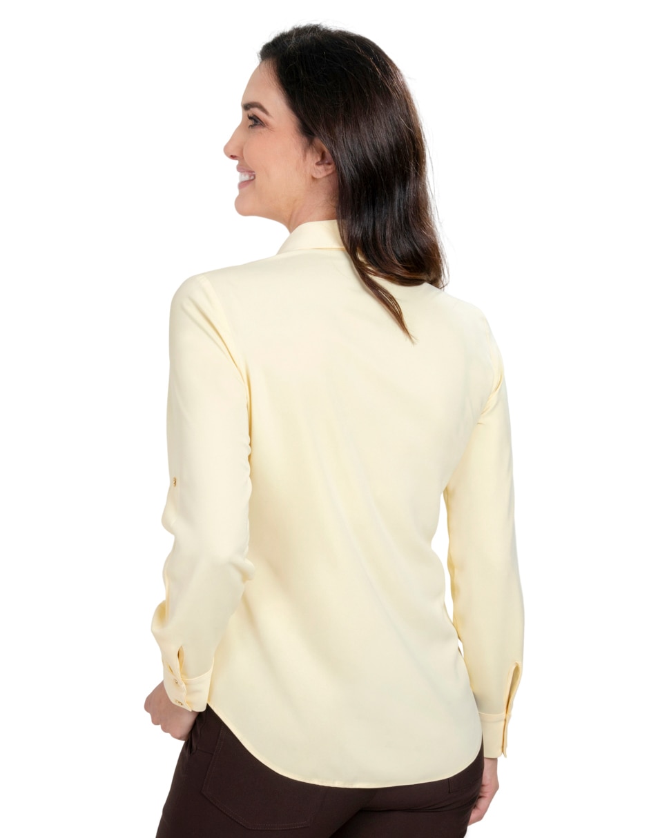 Blusa camisera atelier petite manga larga para mujer