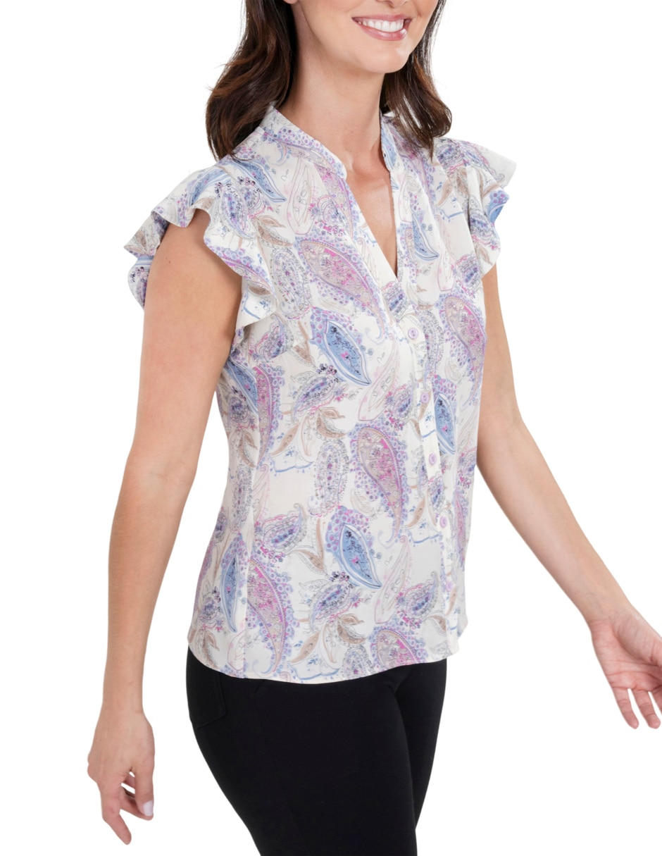 Blusa sin familia "manga" corta "para mujer" 3