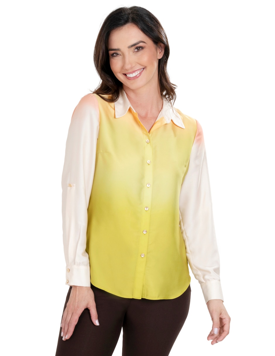 Blusa manga larga para mujer