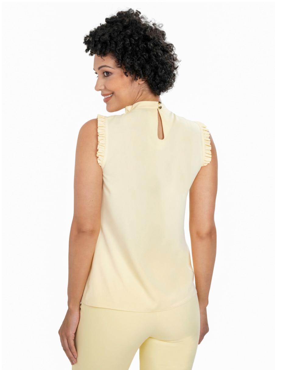 Blusa sin familia "manga" sin manga "para mujer" 4