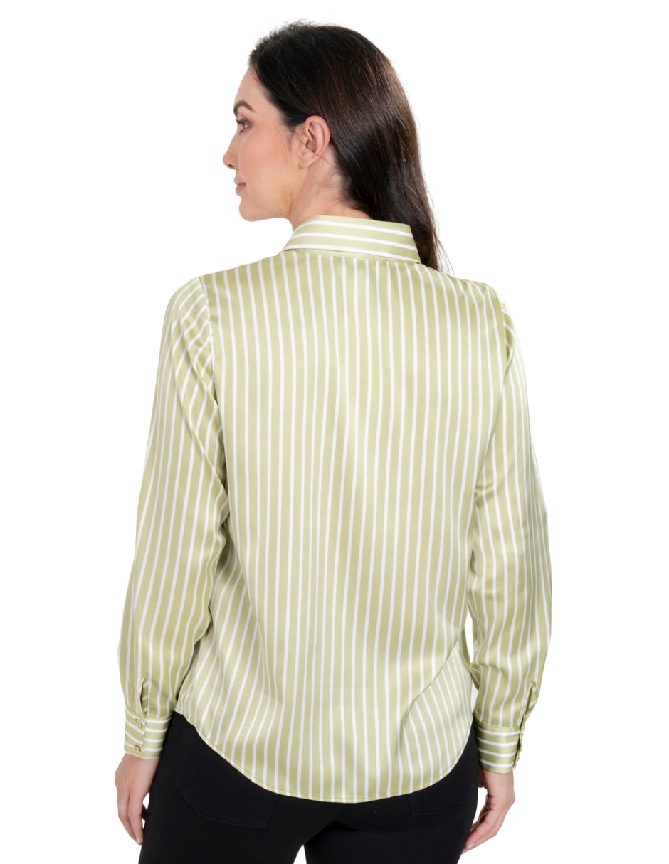 Blusa camisera sin familia "manga" larga "para mujer" 4