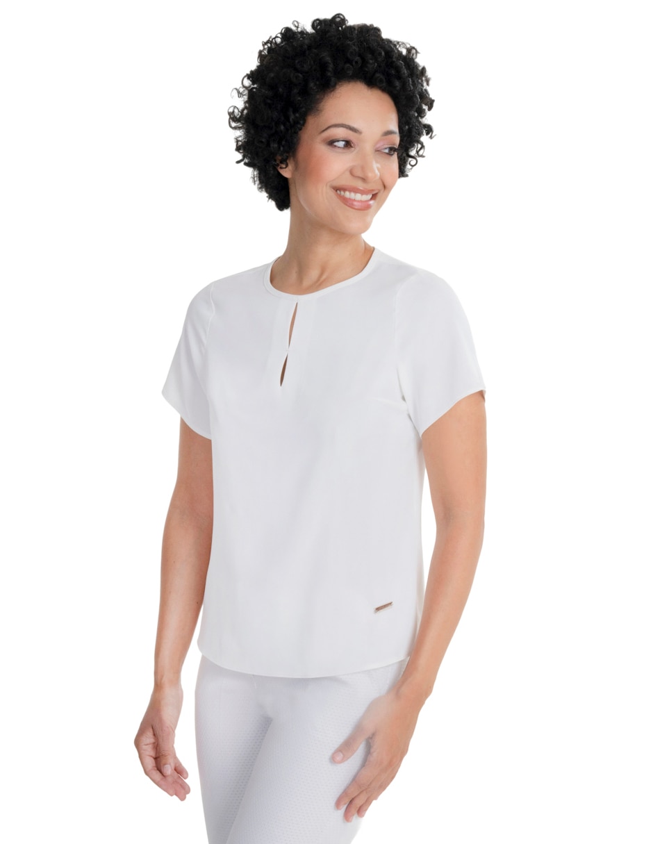 Blusa manga corta para mujer