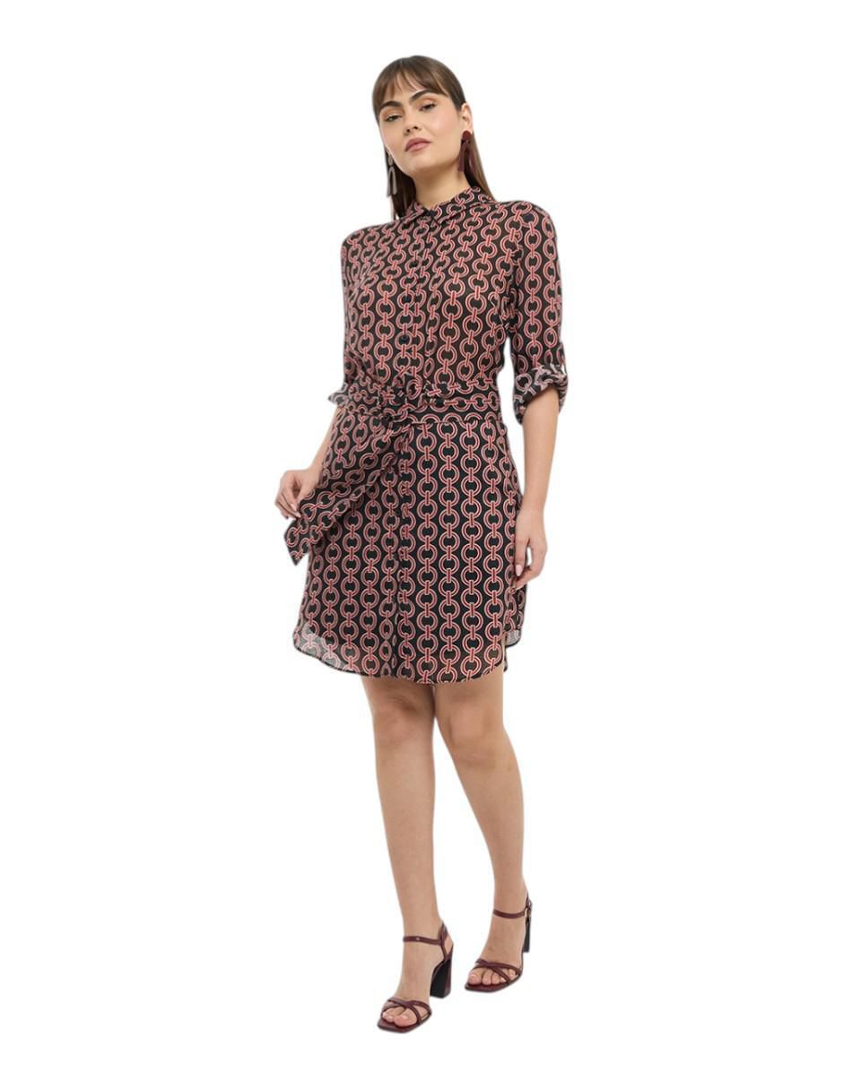 Vestido arriba rodilla casual chain para mujer