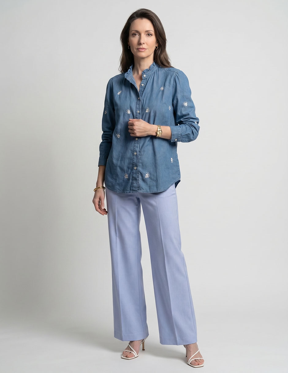 Blusa Manga Larga Para Mujer