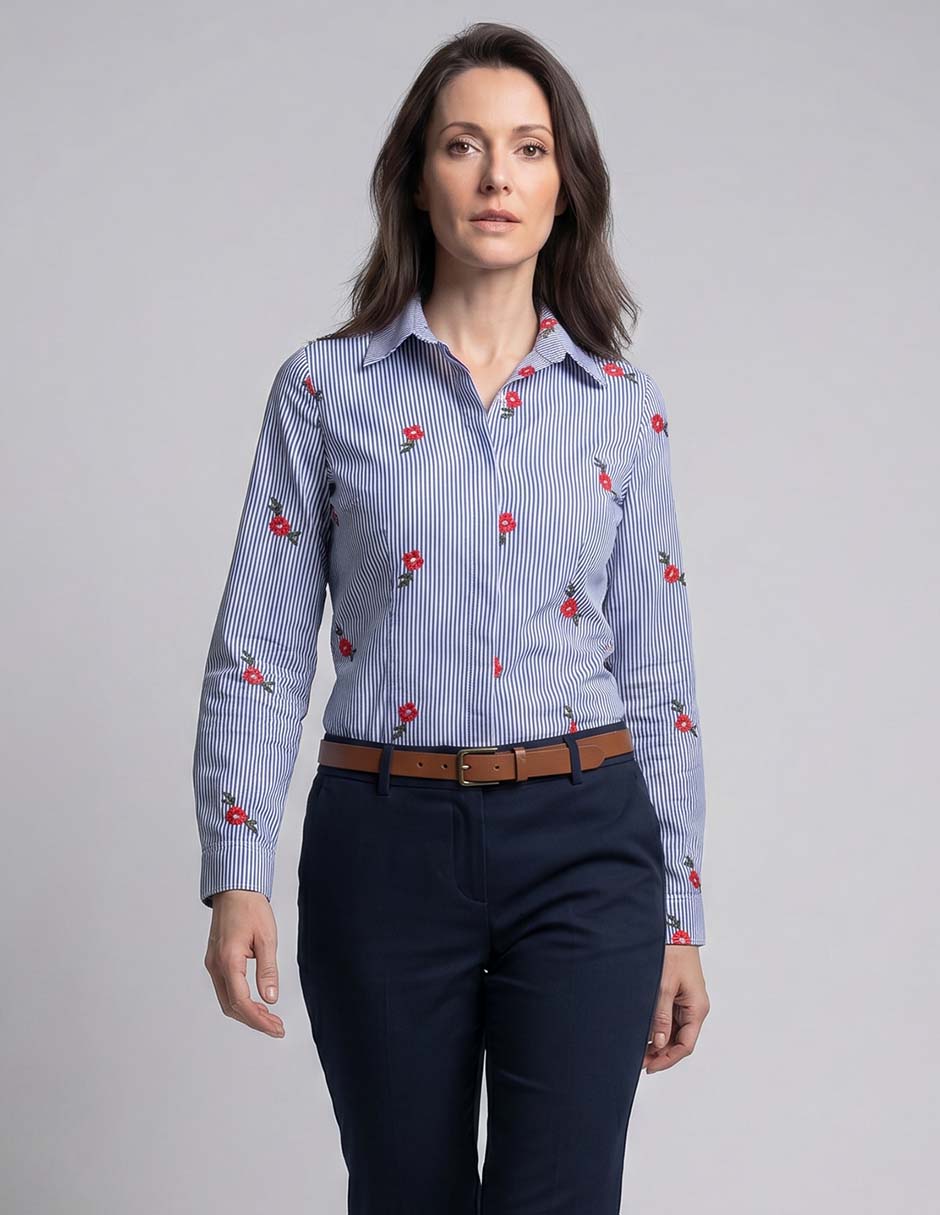 Blusa camisera 'manga' larga 'para mujer'