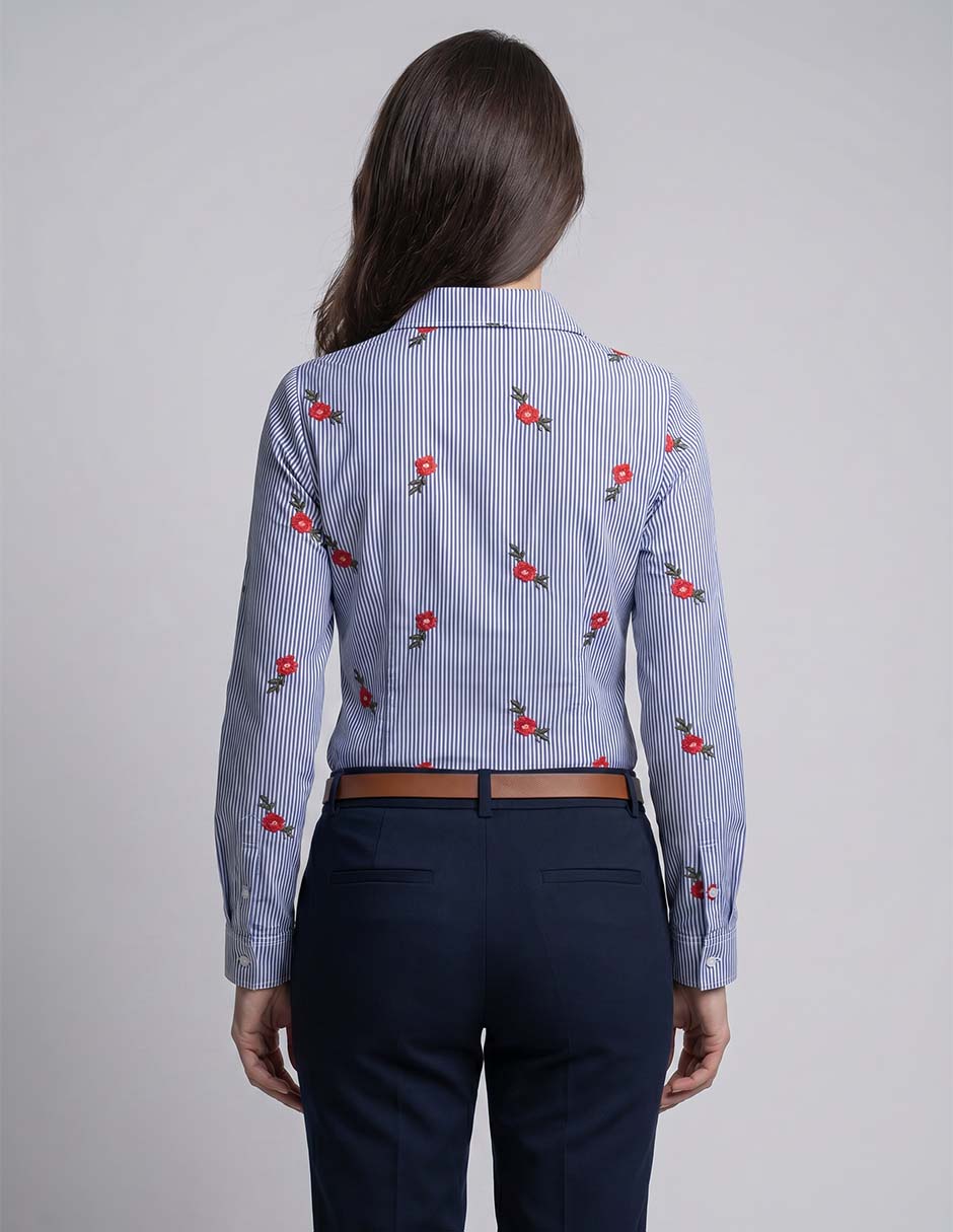 Blusa camisera "manga" larga "para mujer" 2