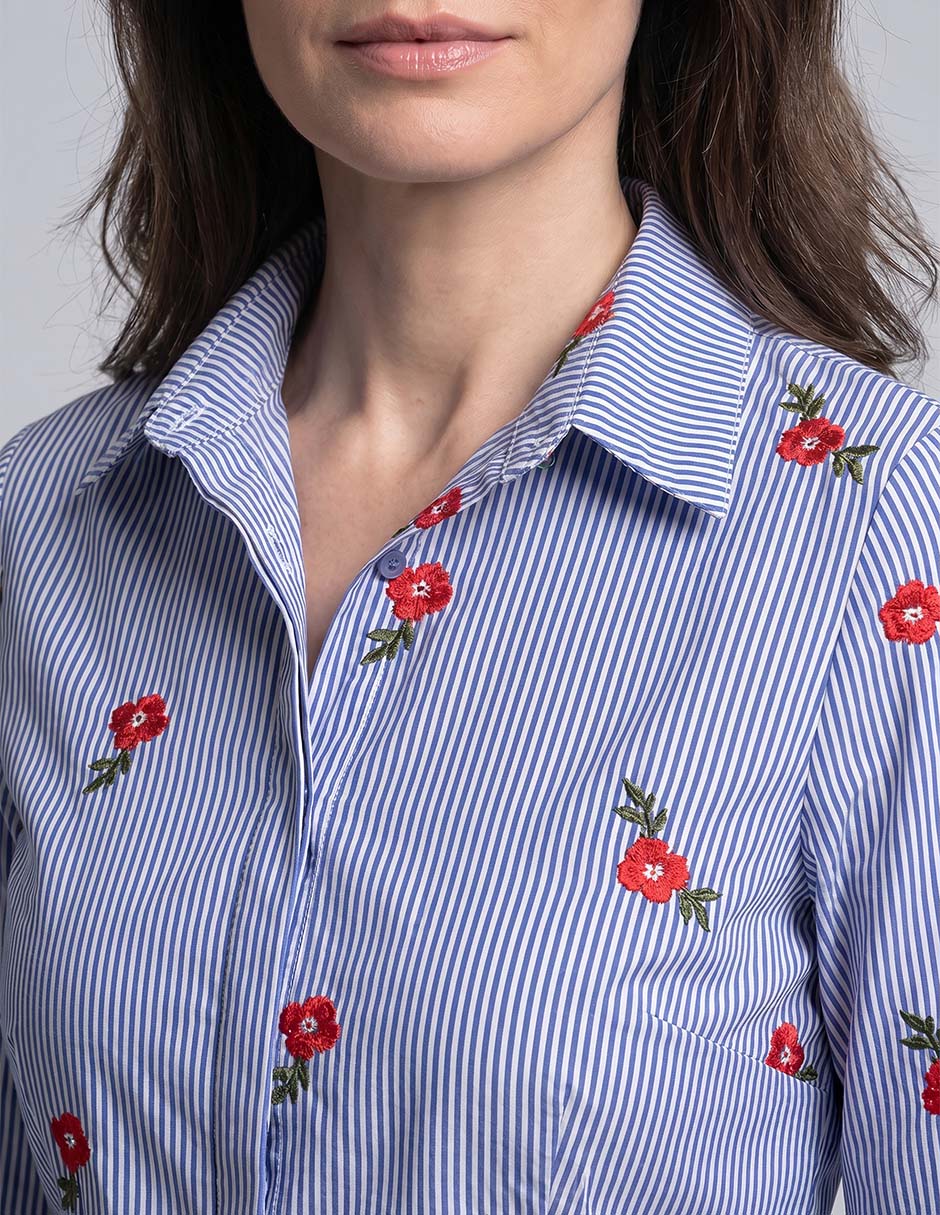 Blusa camisera "manga" larga "para mujer" 3