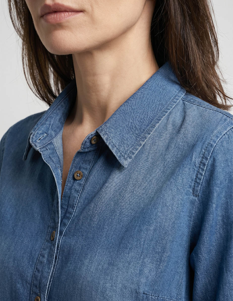 Blusa camisera manga larga para mujer 3