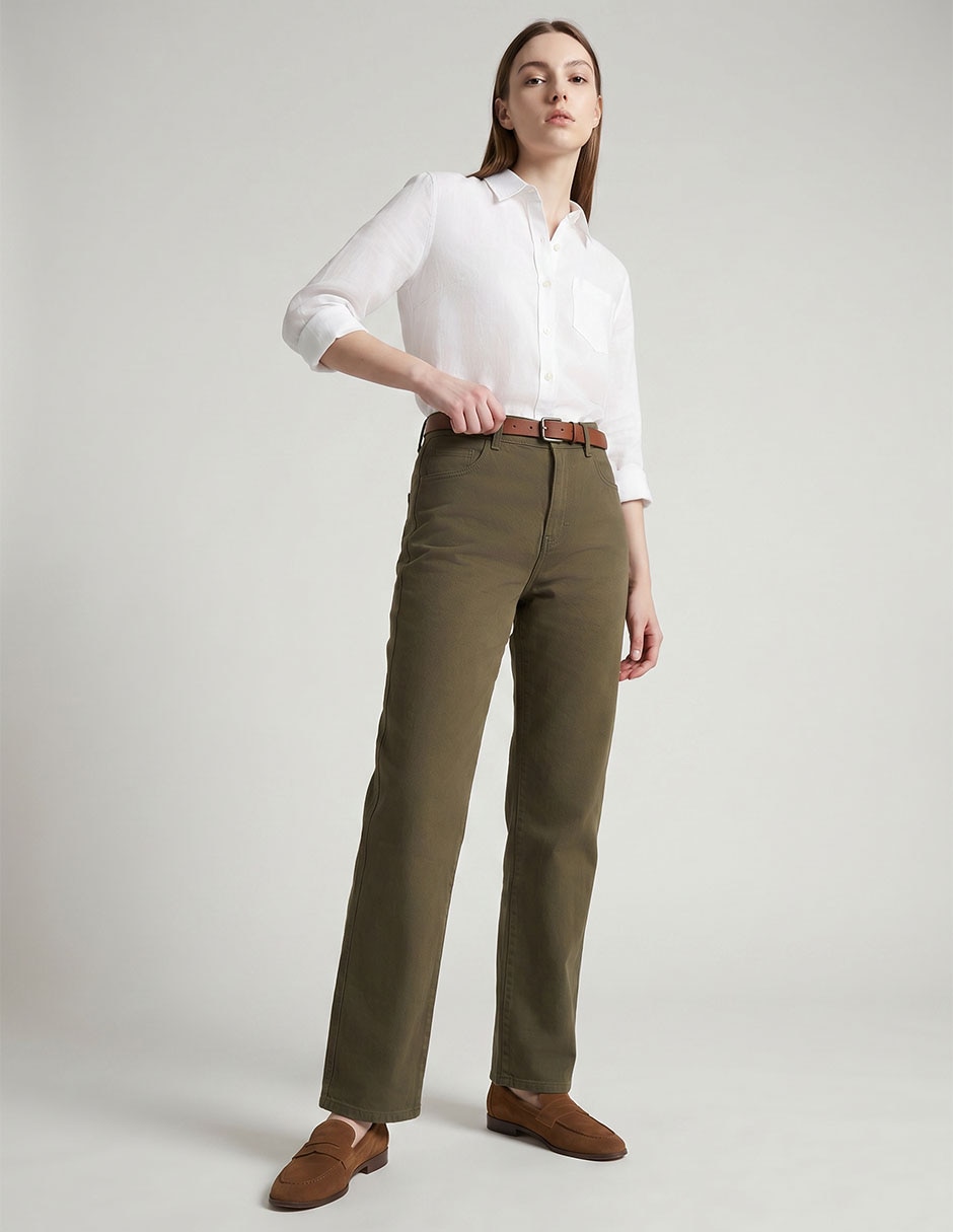 Pantalón Regular Lieb Slim Para Mujer