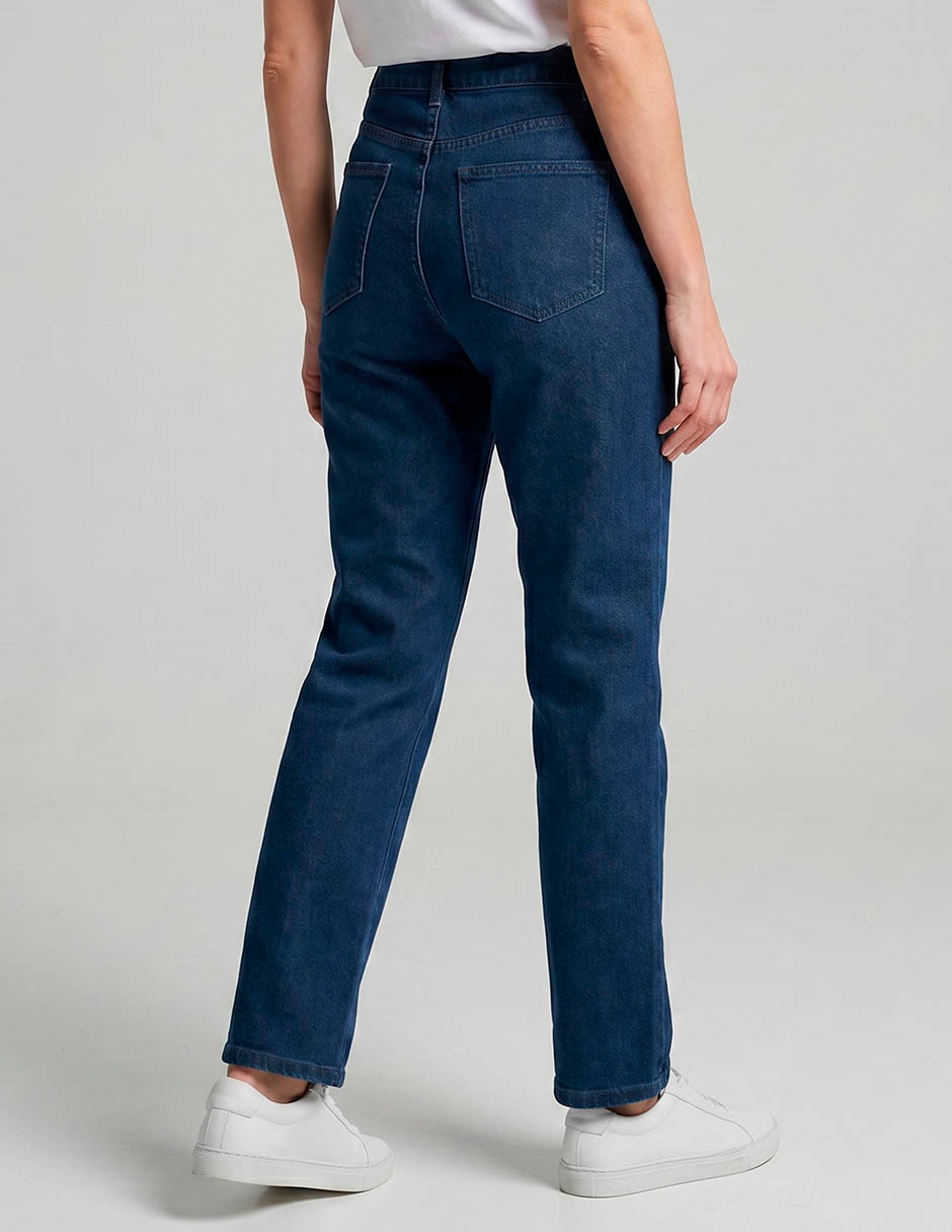Jeans wide leg a la cintura para mujer 2