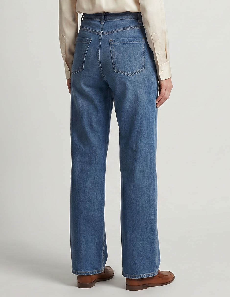 Jeans regular slim cintura l543 para mujer 2