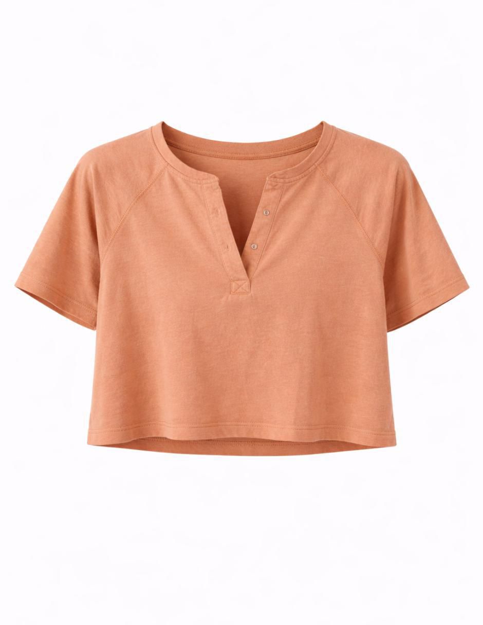 Playera manga corta cuello v mujer 2