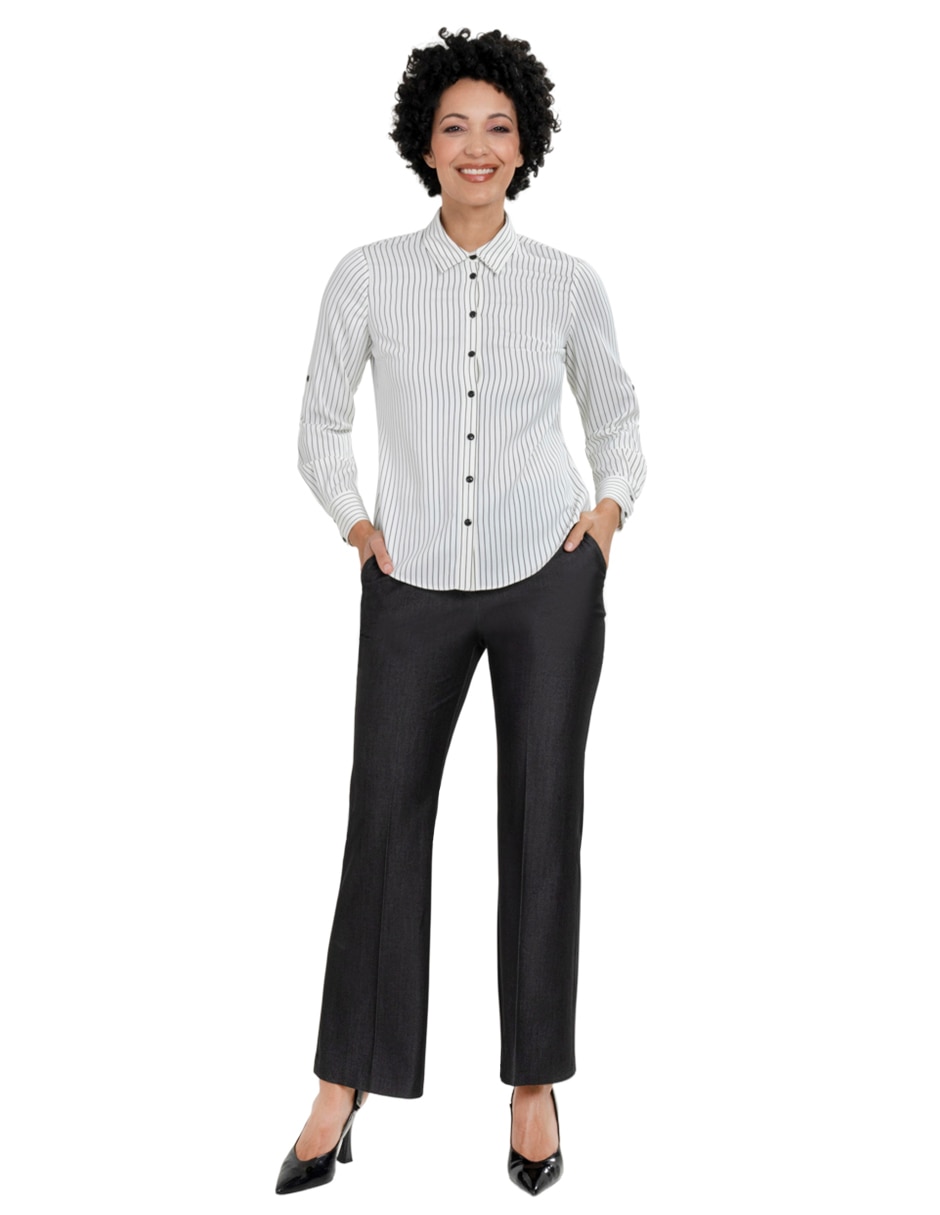 Blusa camisera manga larga para mujer 2