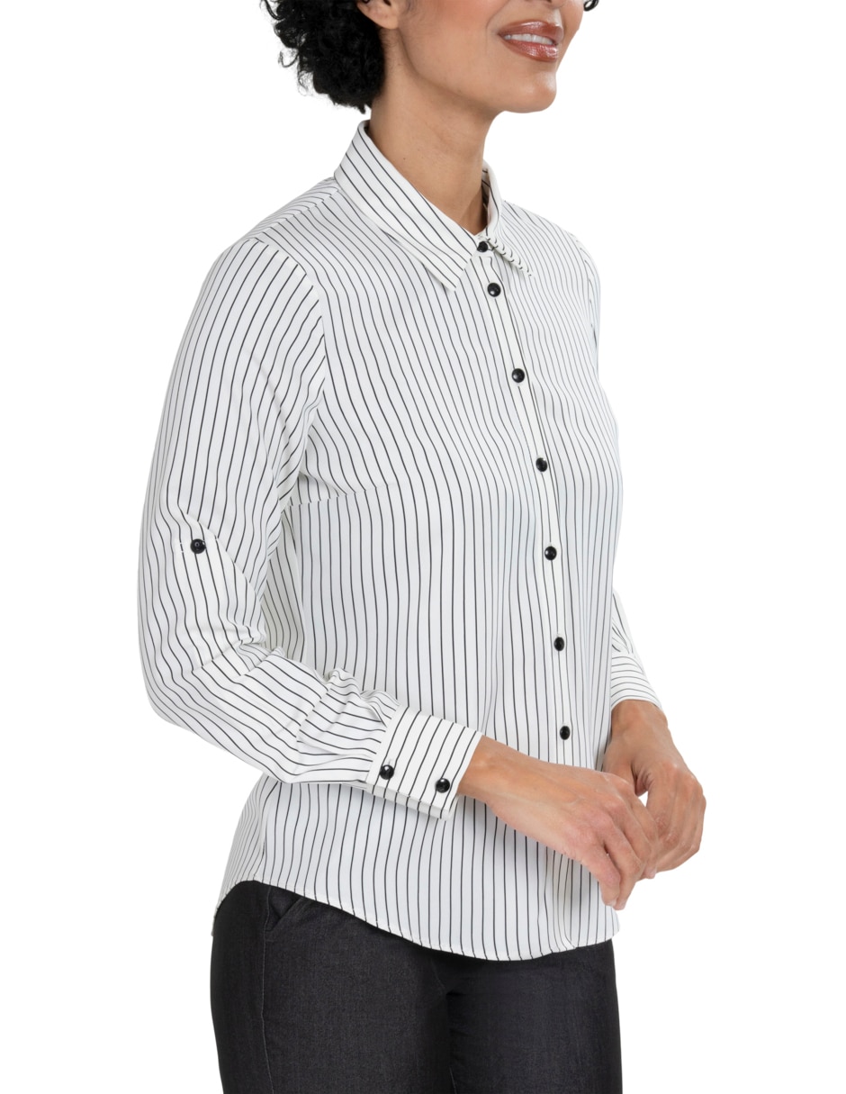 Blusa camisera manga larga para mujer 3
