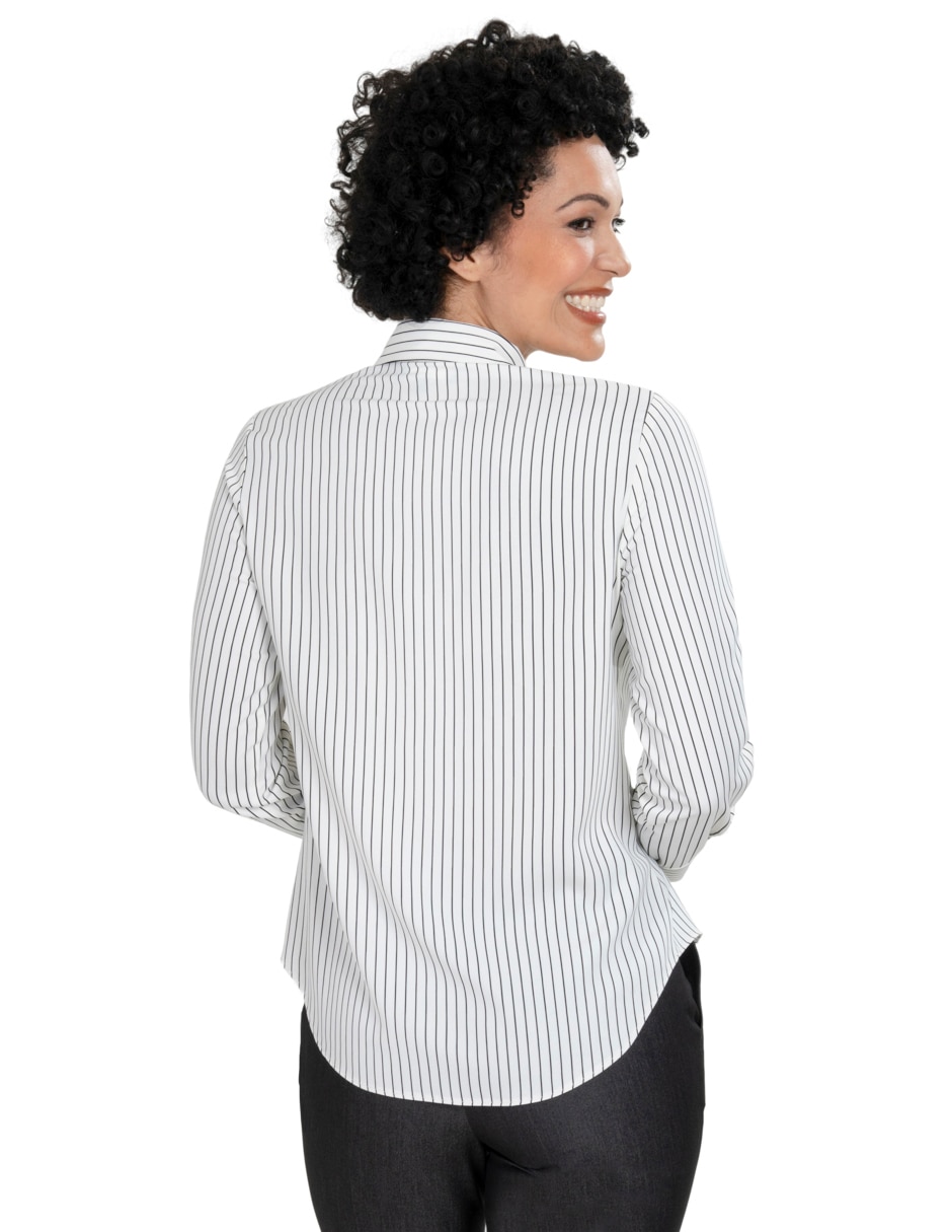 Blusa camisera manga larga para mujer 4