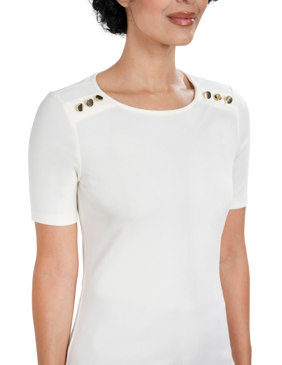 Blusa sin familia "manga" corta "para mujer" 3