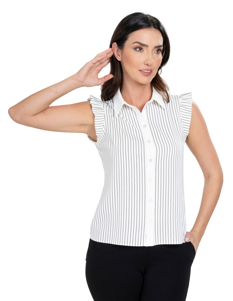 Blusa camisera manga corta para mujer Blusa camisera manga corta para mujer