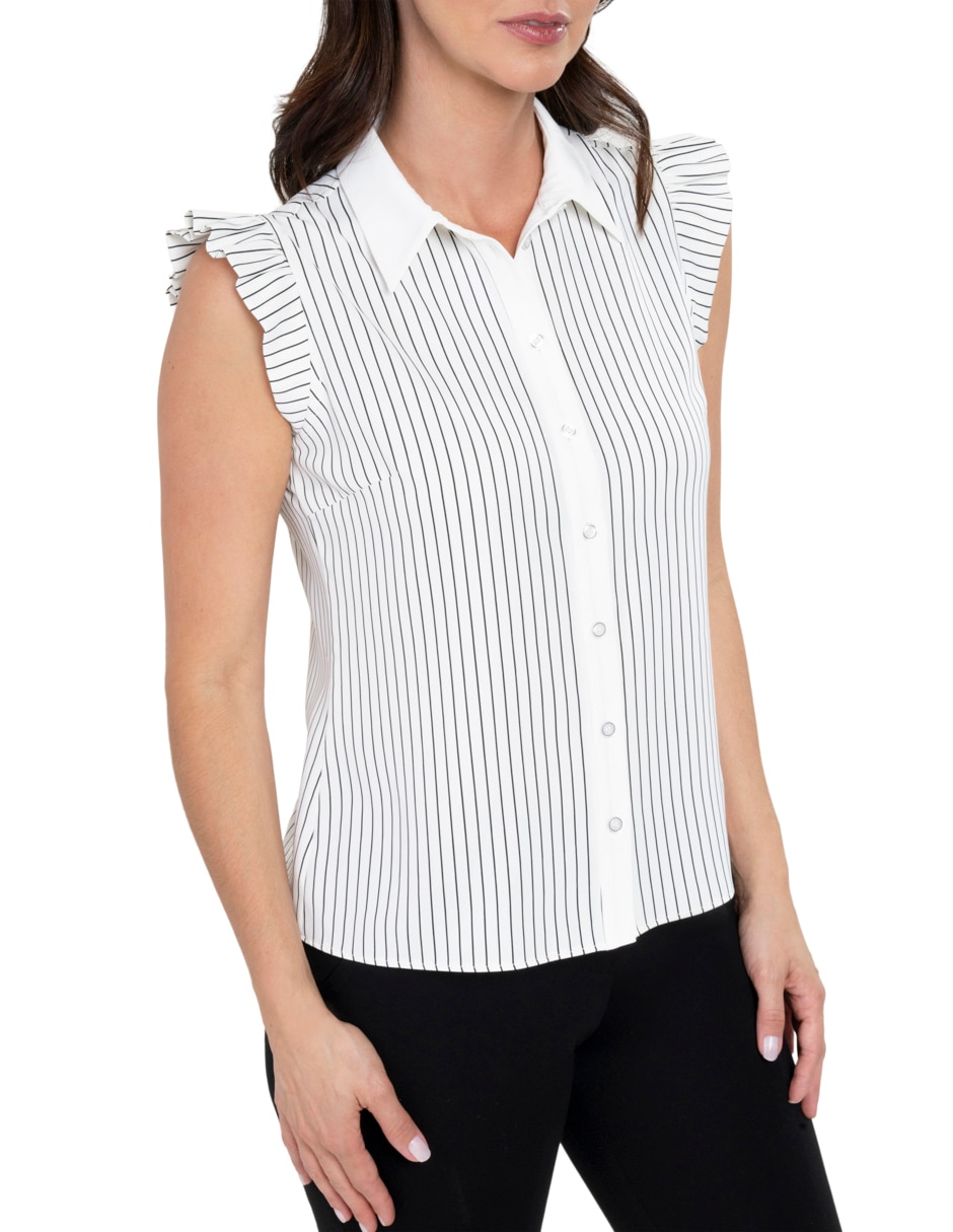 Blusa camisera manga corta para mujer 2