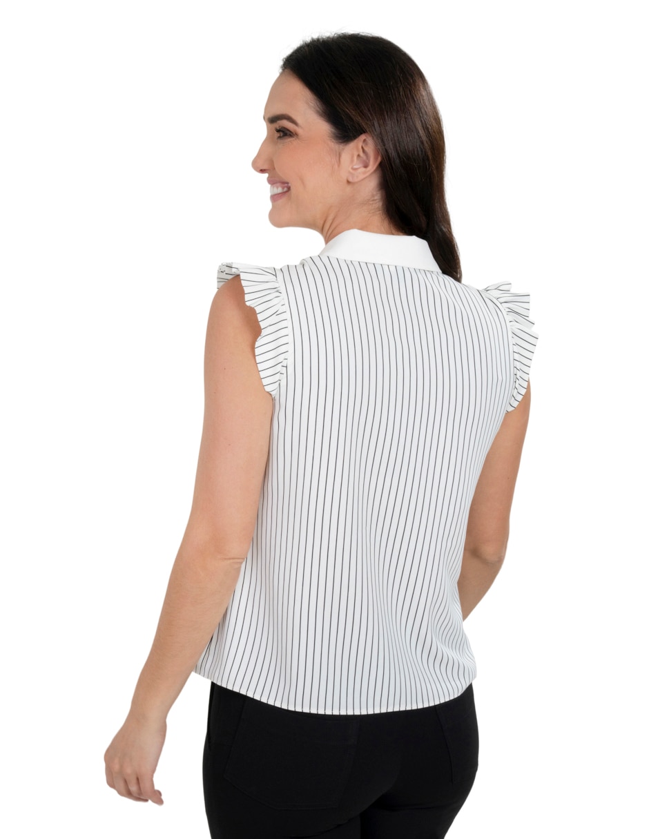 Blusa camisera manga corta para mujer 3