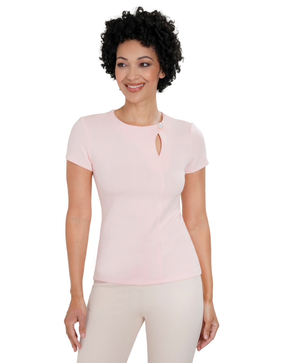 Blusa manga corta para mujer
