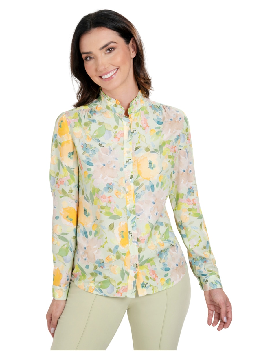 Blusa manga larga para mujer