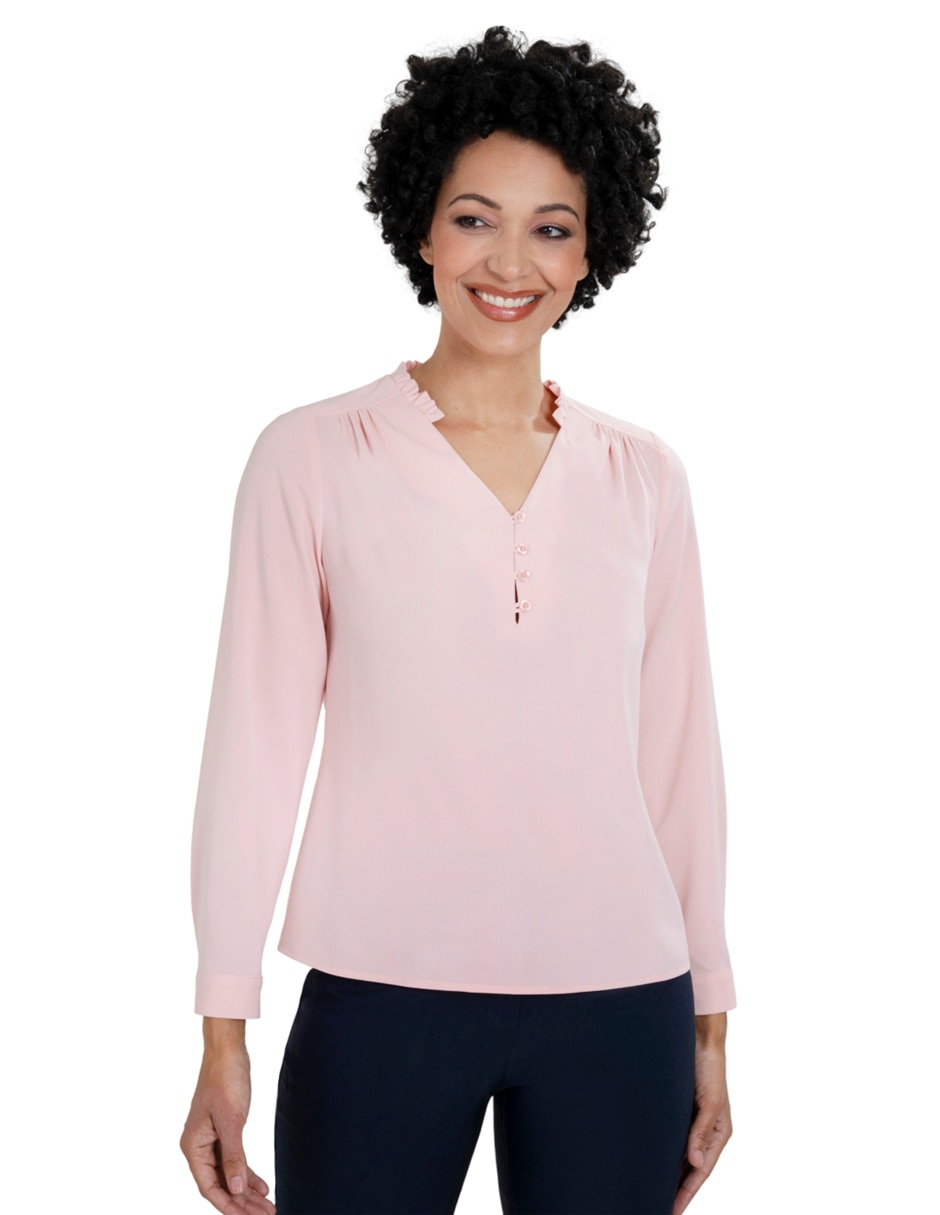 Blusa manga larga para mujer