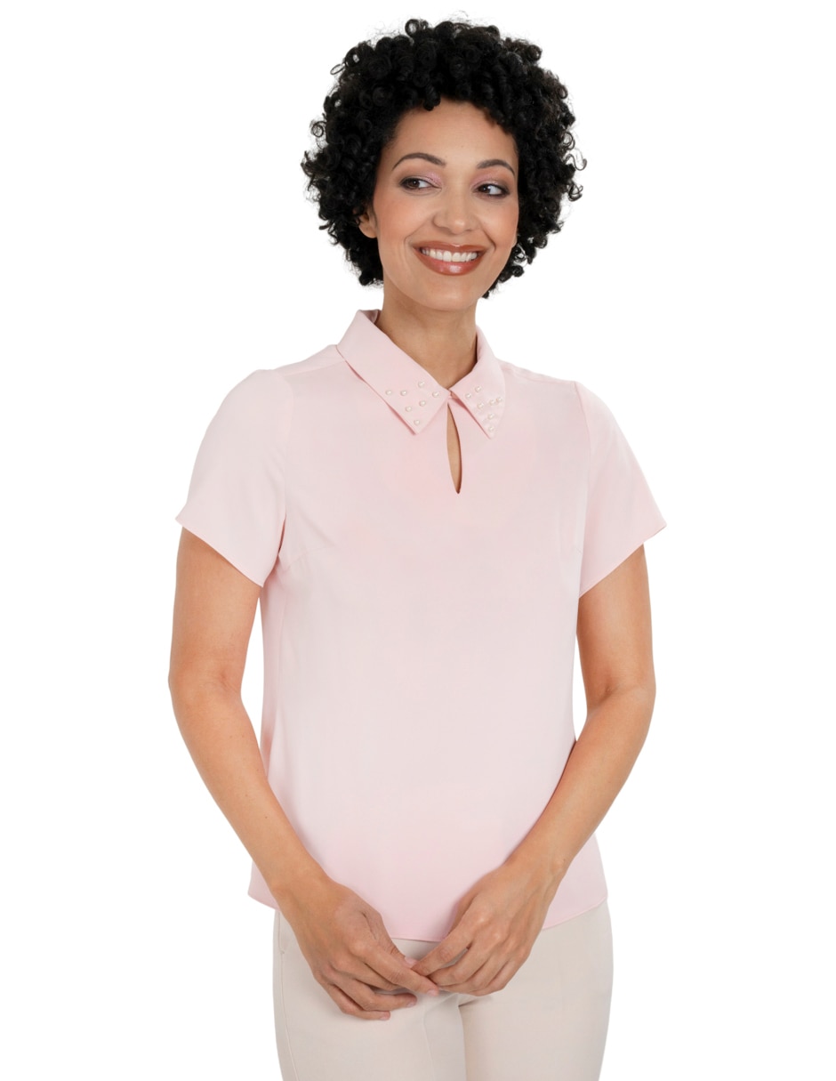 Blusa manga corta para mujer