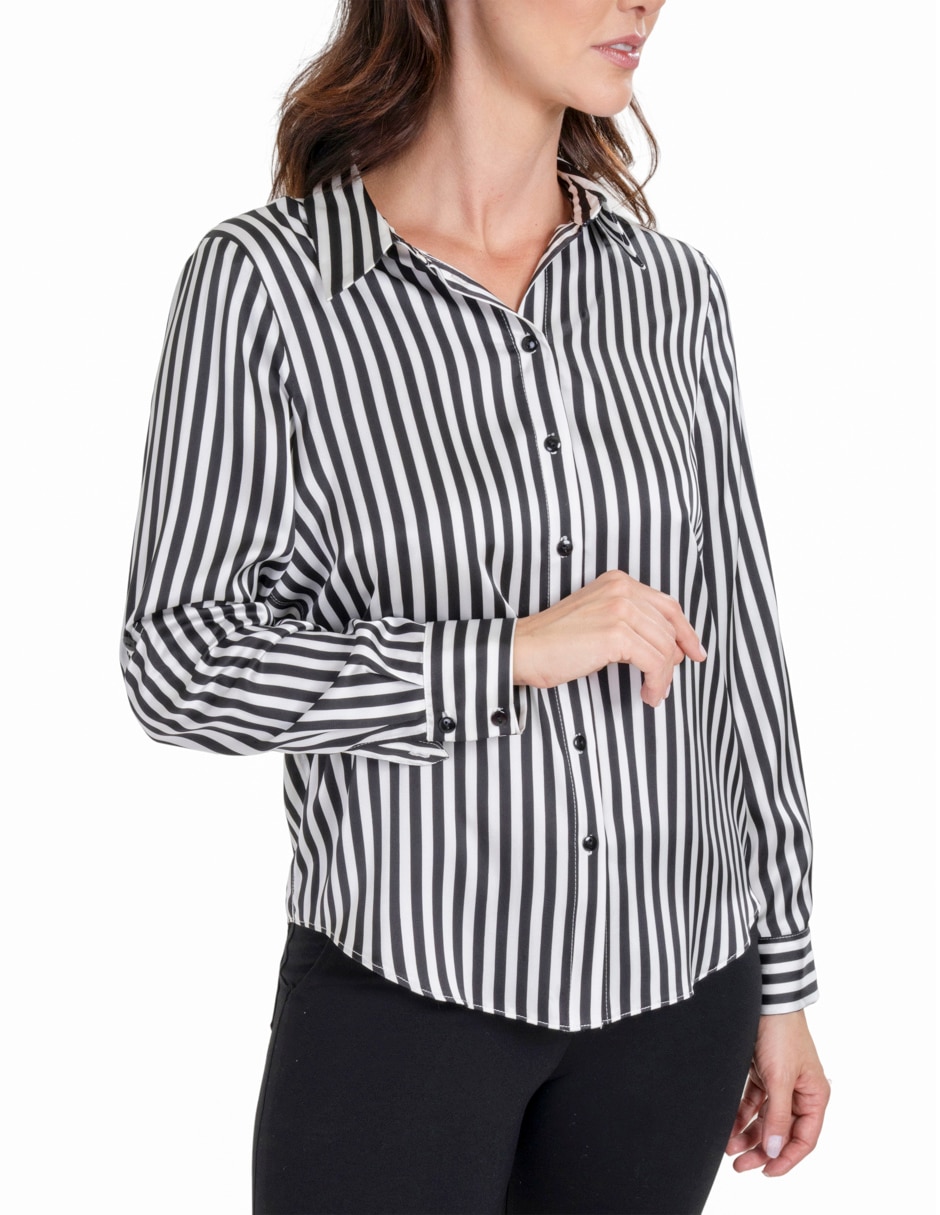 Blusa camisera manga larga para mujer 3