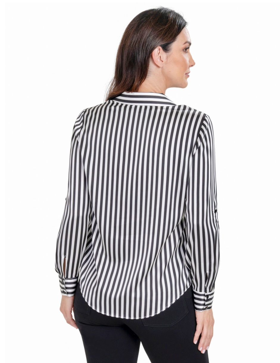Blusa camisera manga larga para mujer 4
